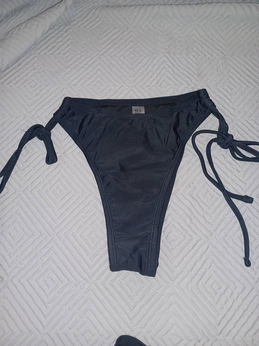 Classic Black Tie-Side Bikini Bottom - Women Swim
